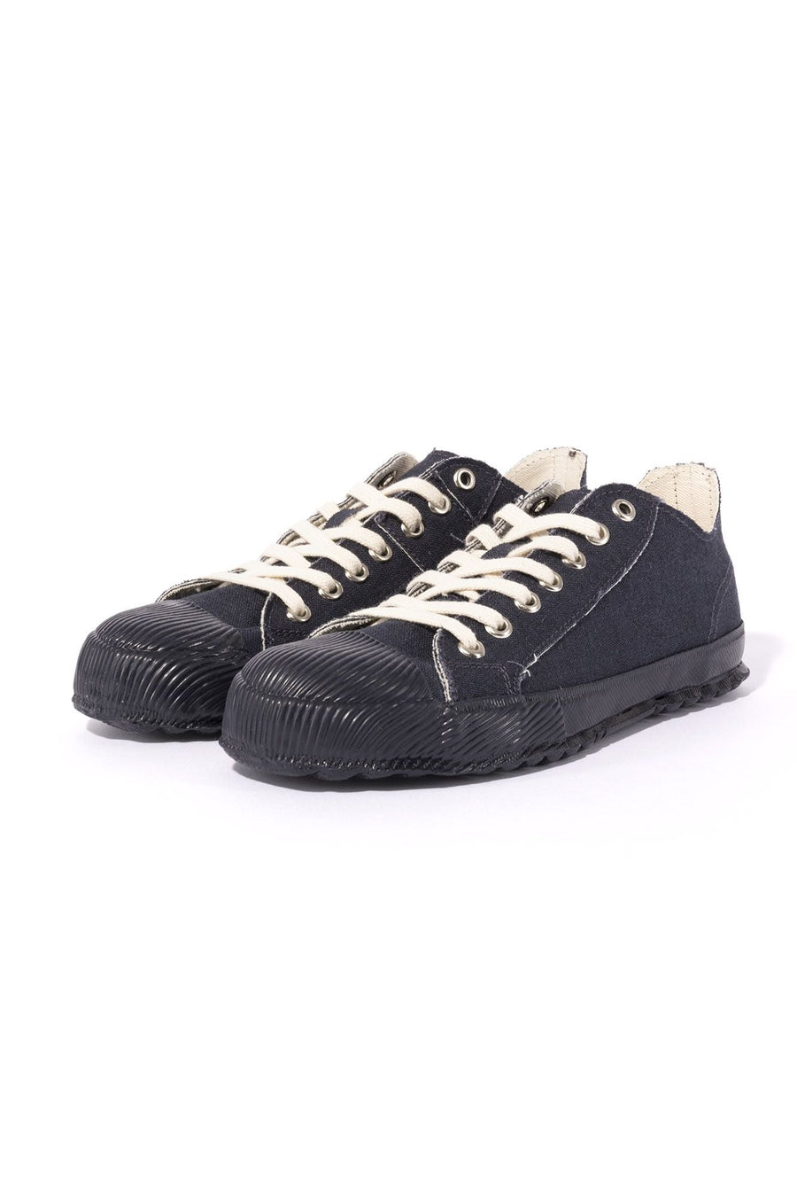 Navy blue rudeback linen sneakers