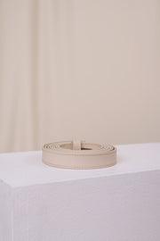 Light ivory long tied belt