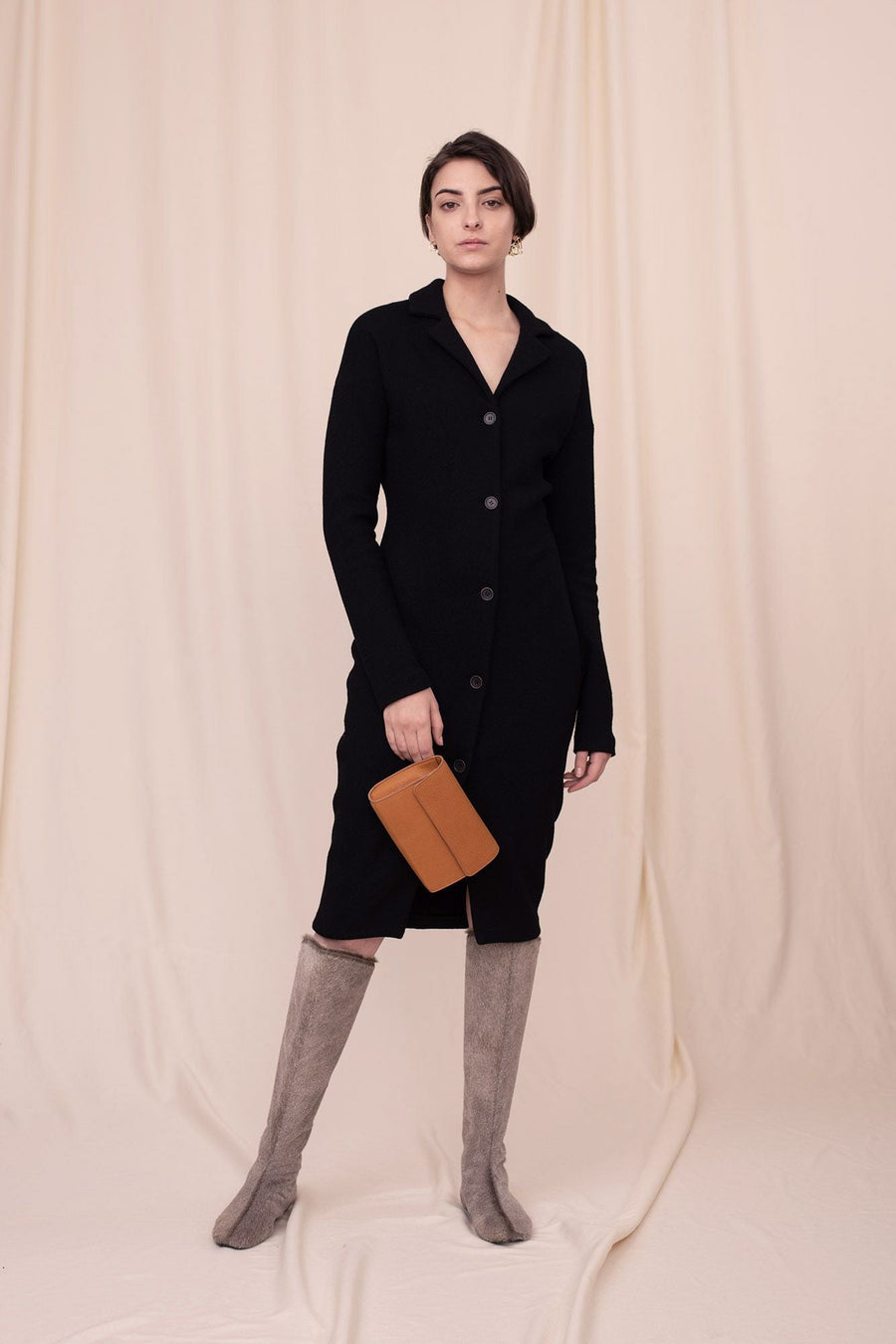 Honey aniline leather multi-strap bag
