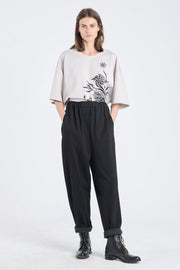 Black bistretch jogger pants