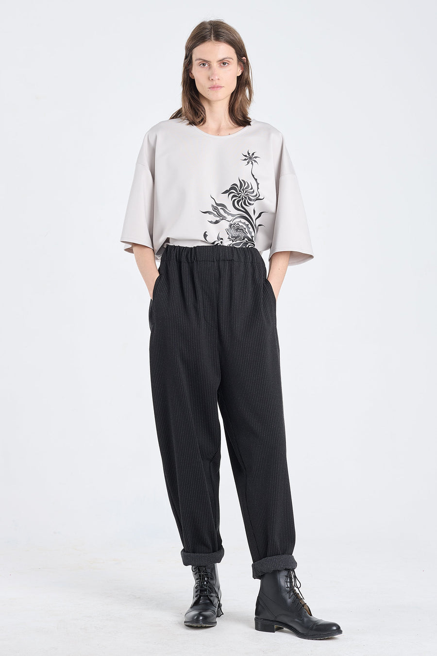 Black bistretch jogger pants
