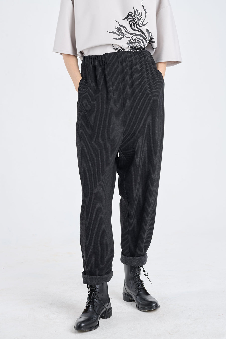 Black bistretch jogger pants