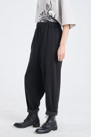 Black bistretch jogger pants