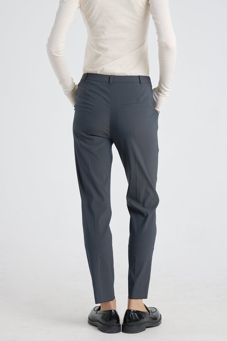 Antracit wool stretch and slim pants