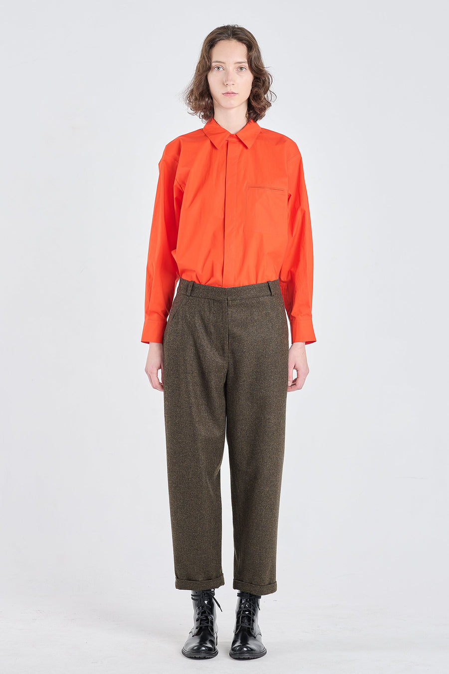 Khaki flannel wool pants