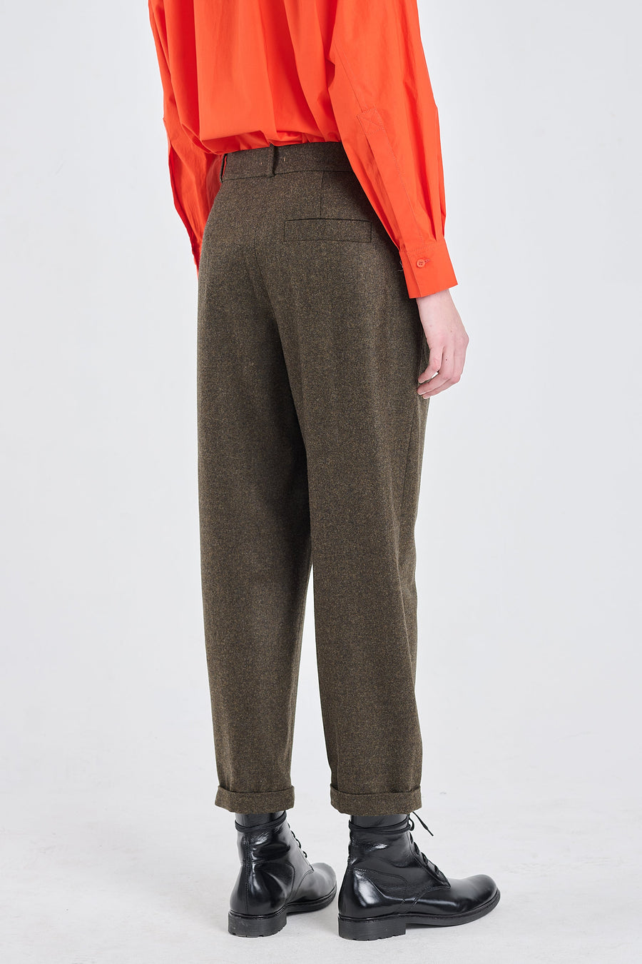 Khaki flannel wool pants