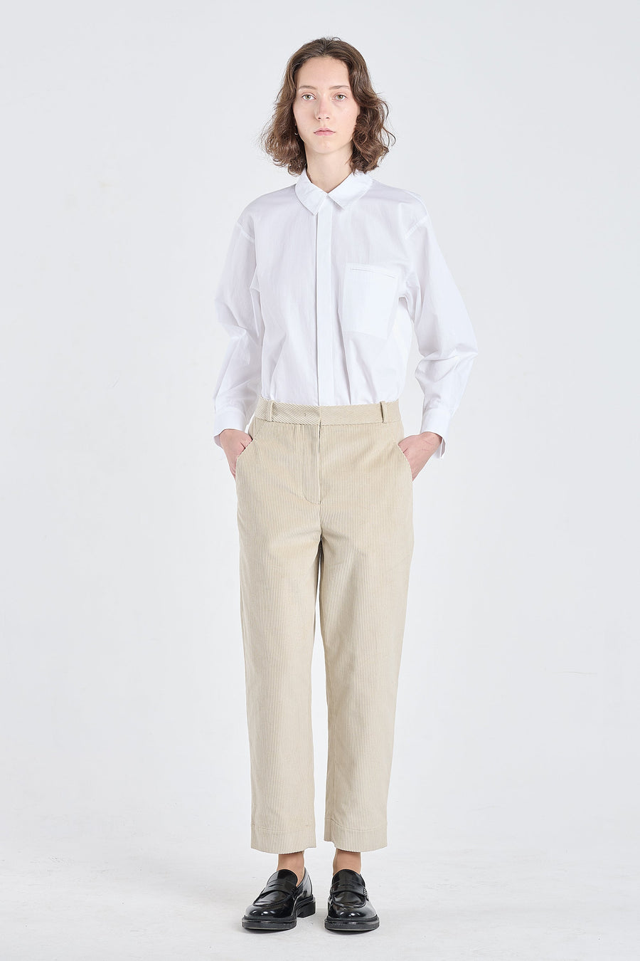 Stone cotton corduroy pants