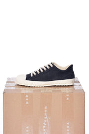 Graphite black thick cotton denim sneakers