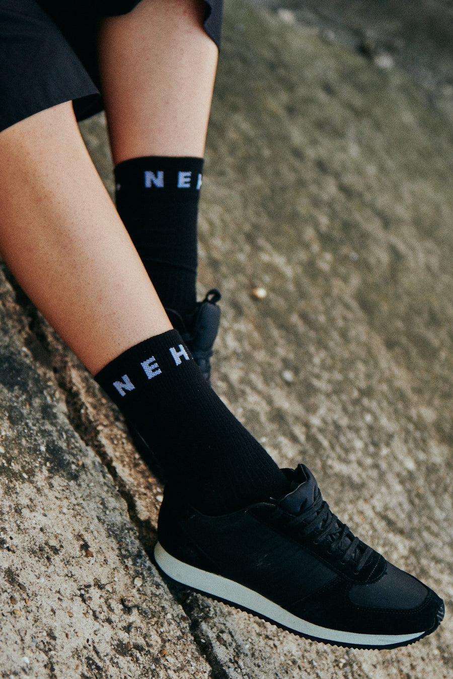 3-pack black cotton functional socks