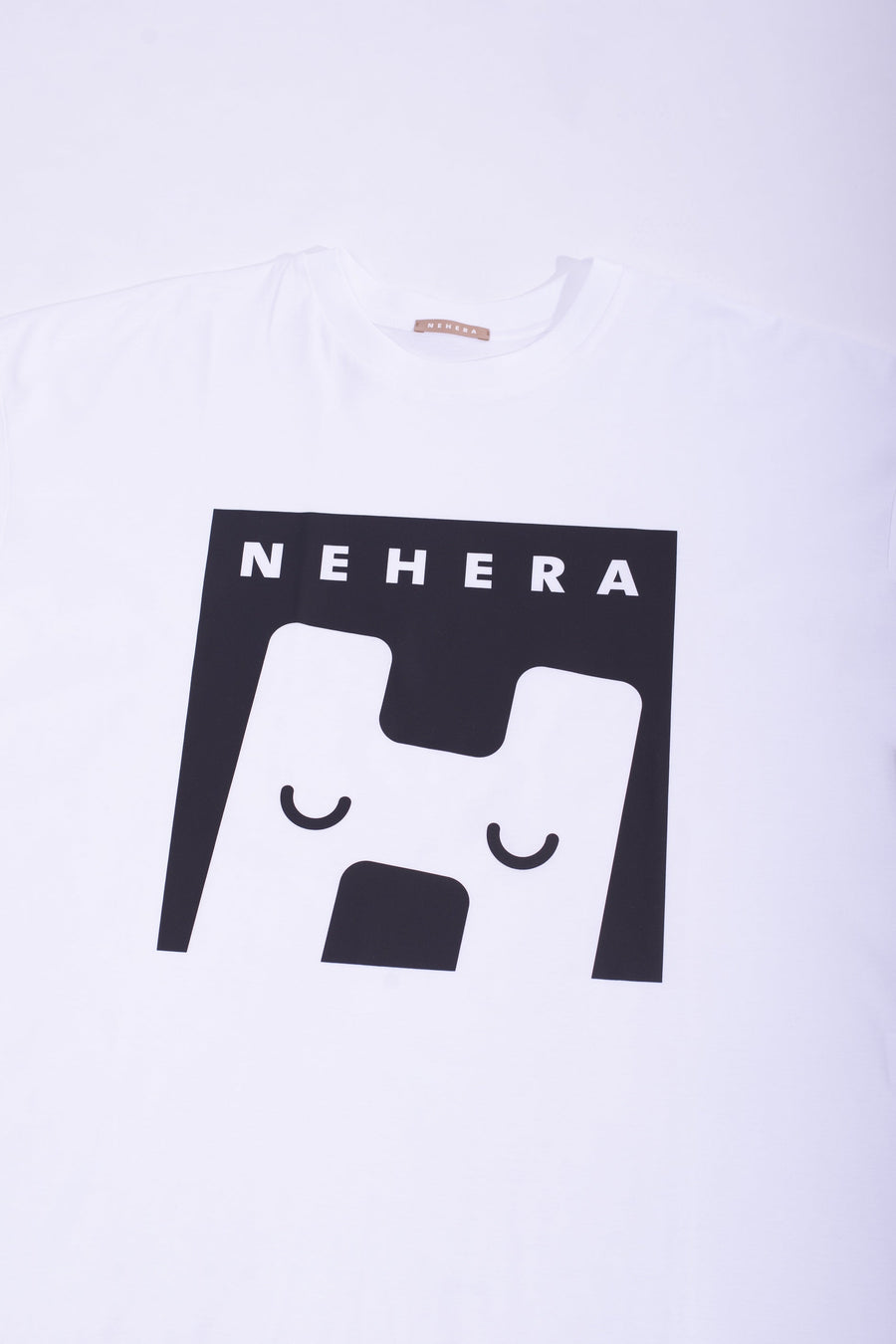 White cotton jersey "H-LOGO" boxy t-shirt