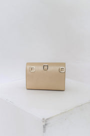 Gold opaco bovine leather multi-strap bag