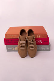 Camel leather marathon unisex sneakers