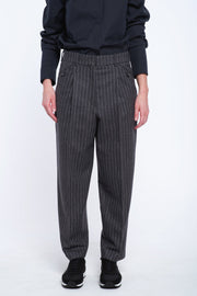 Grey striped wool classic pants