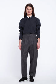 Grey striped wool classic pants