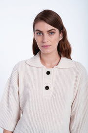 Off white wool polo t-shirt