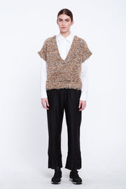 Multicolor loop boucle deep vest