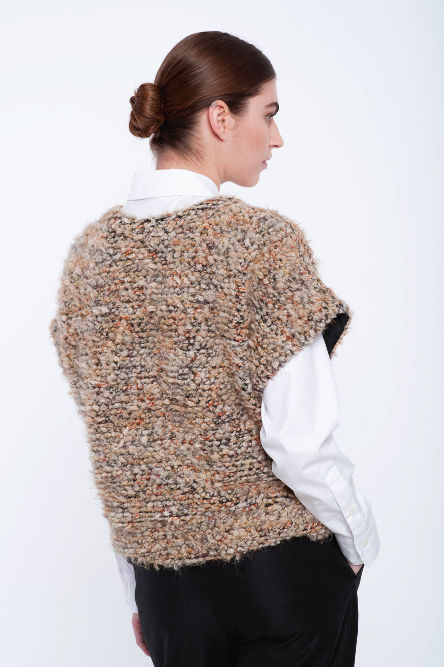 Multicolor loop boucle deep vest