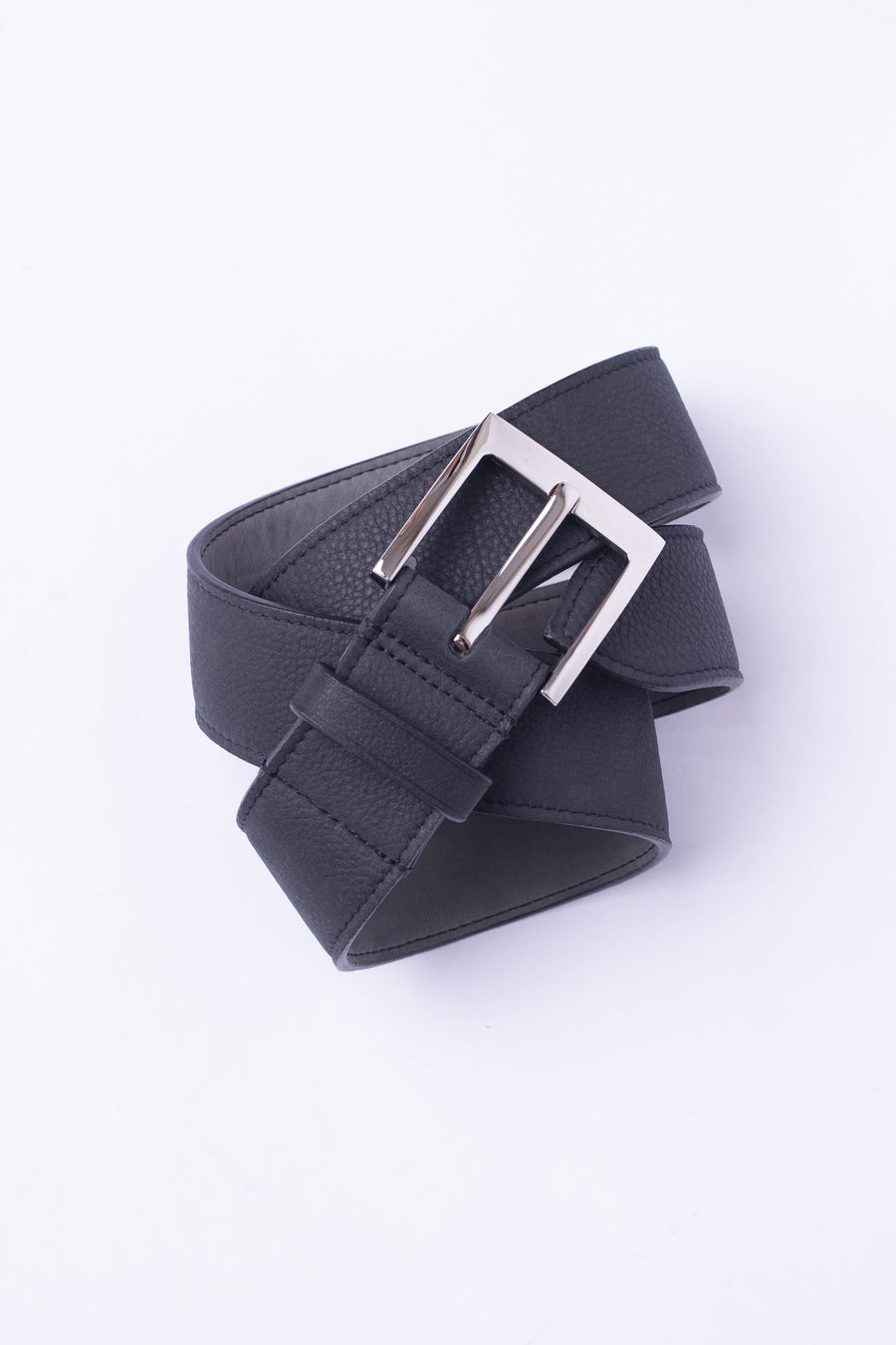 Black leather waist belt