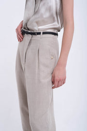 Black skinny belt with d-ring