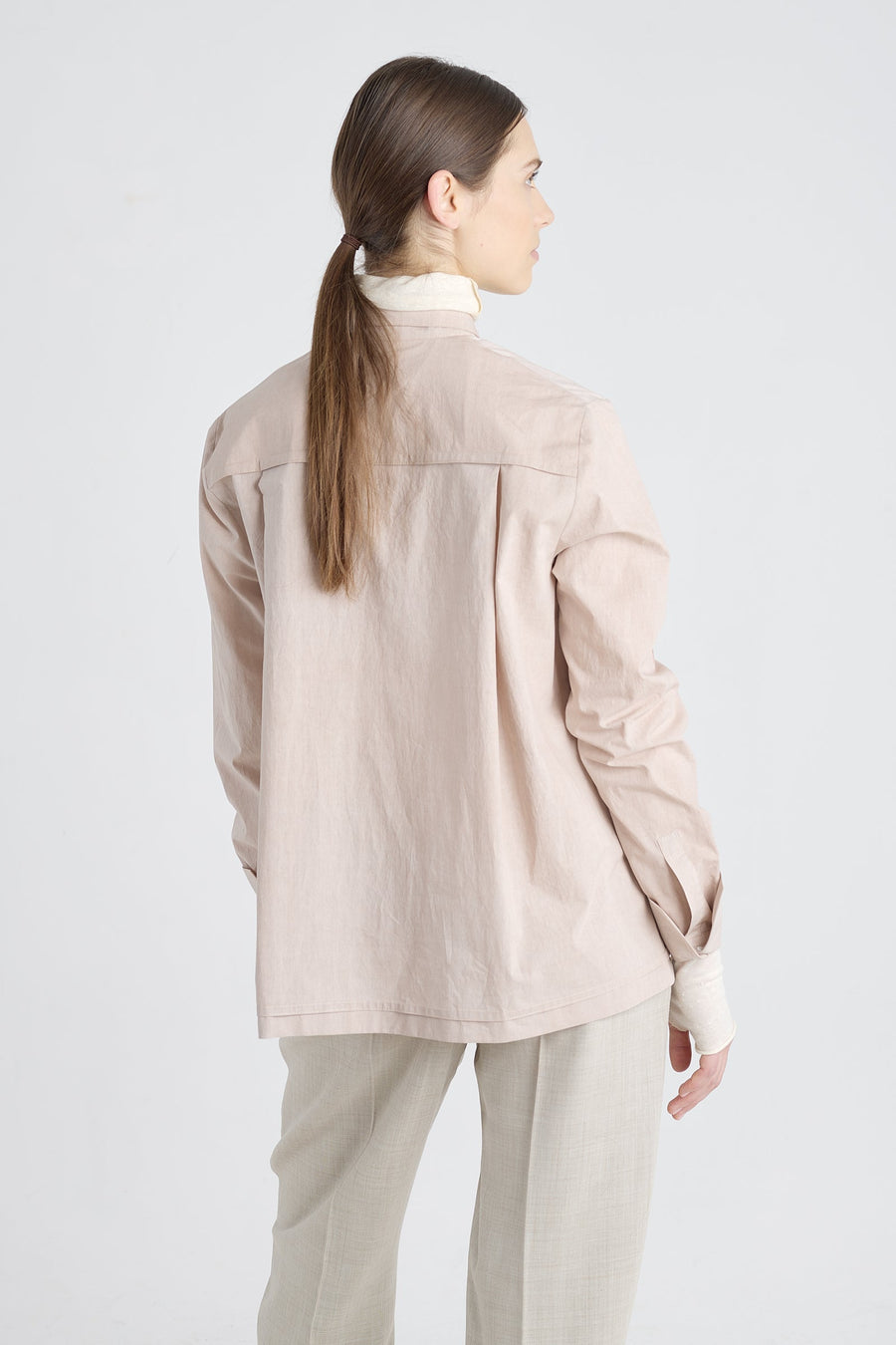 Light brown cotton bio-colored shirt