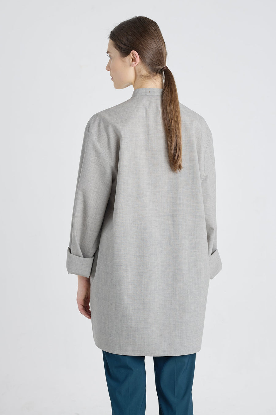 Grey wool extra light shirt