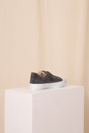 Shark grey split calf suede sneakers