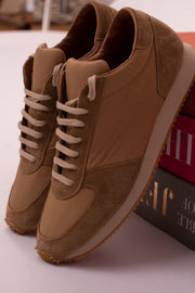 Camel leather marathon unisex sneakers
